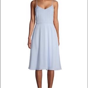 SJP by Sarah Jessica Parker fit and flare dress blue wedding semi formal